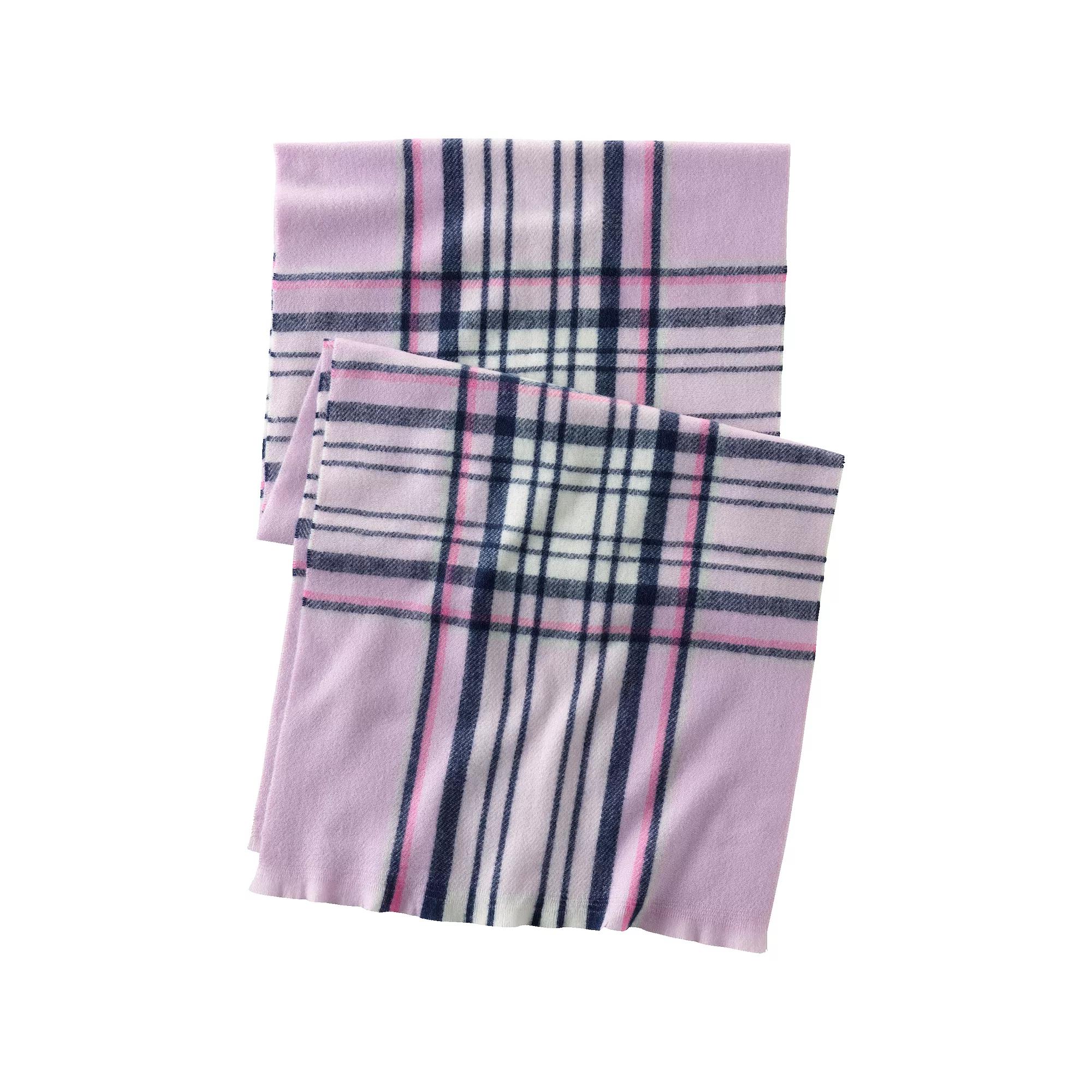 Women's Lands' End CashTouch Pattern Scarf, Green Ombre Stripe Product Image