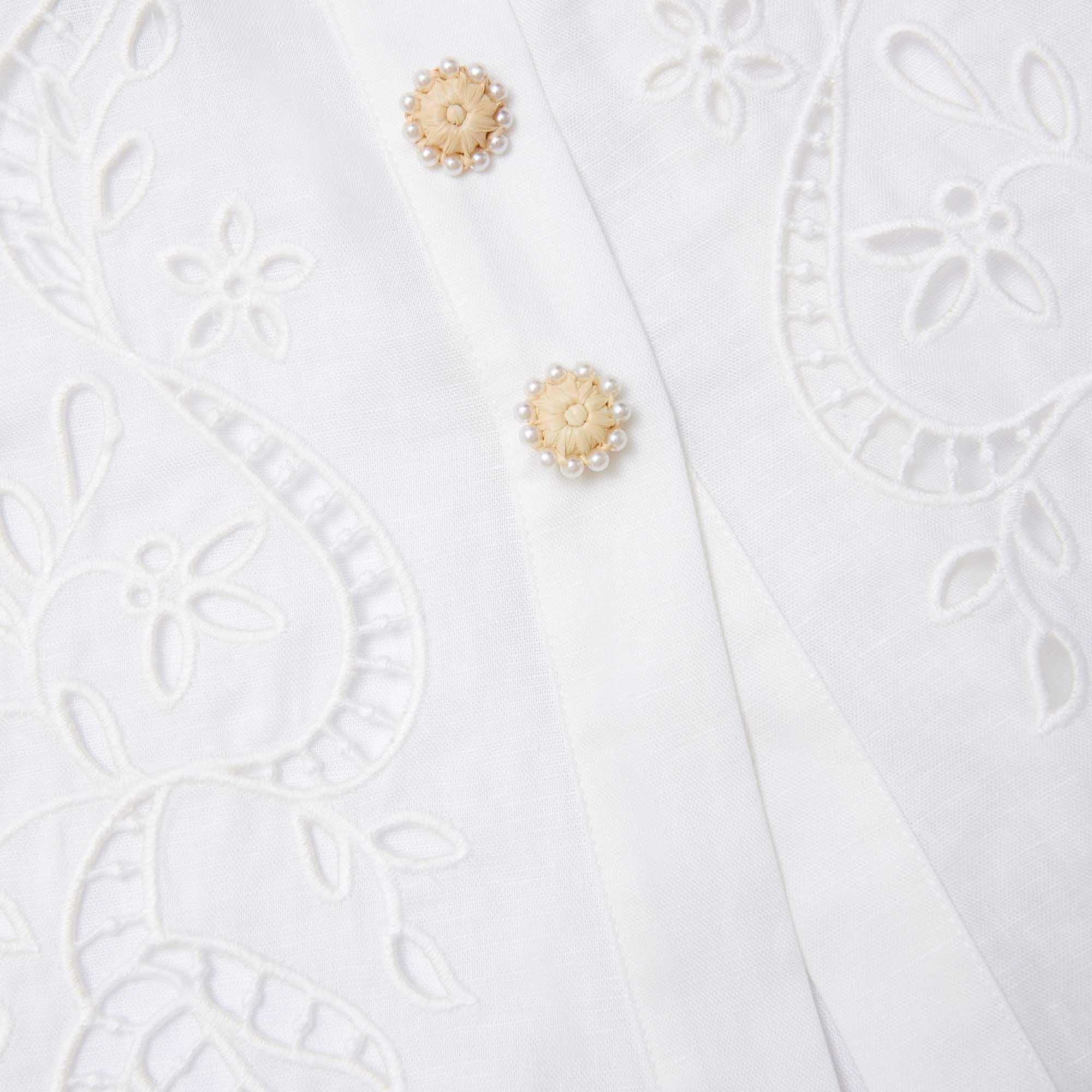 Cream Linen Peplum Midi Dress Product Image