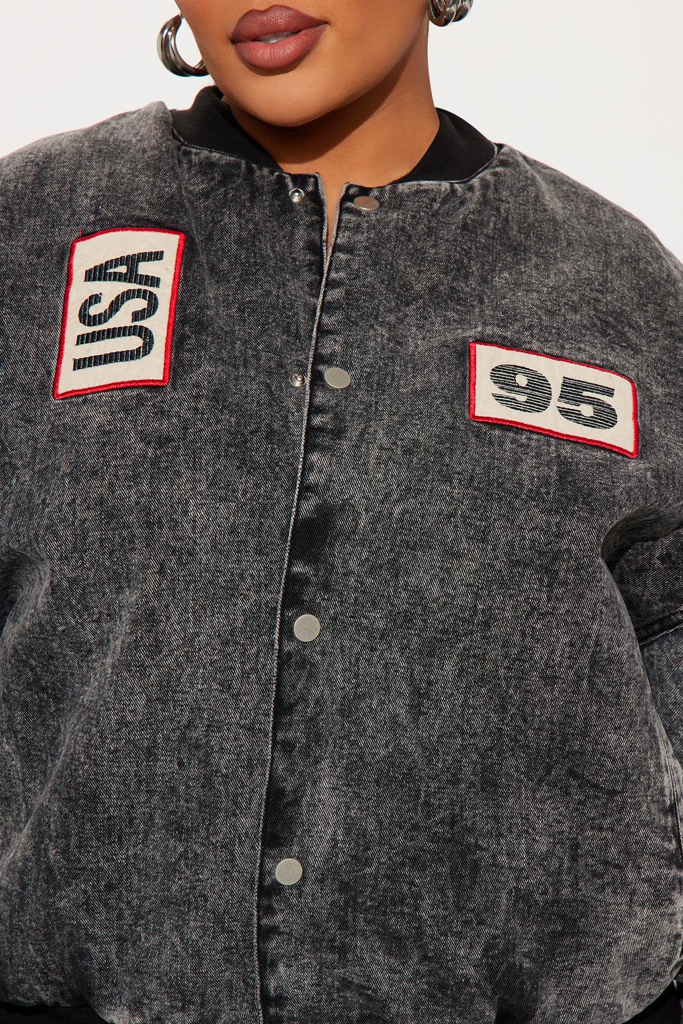 Made In Brooklyn Washed Bomber Jacket - Black Wash Product Image