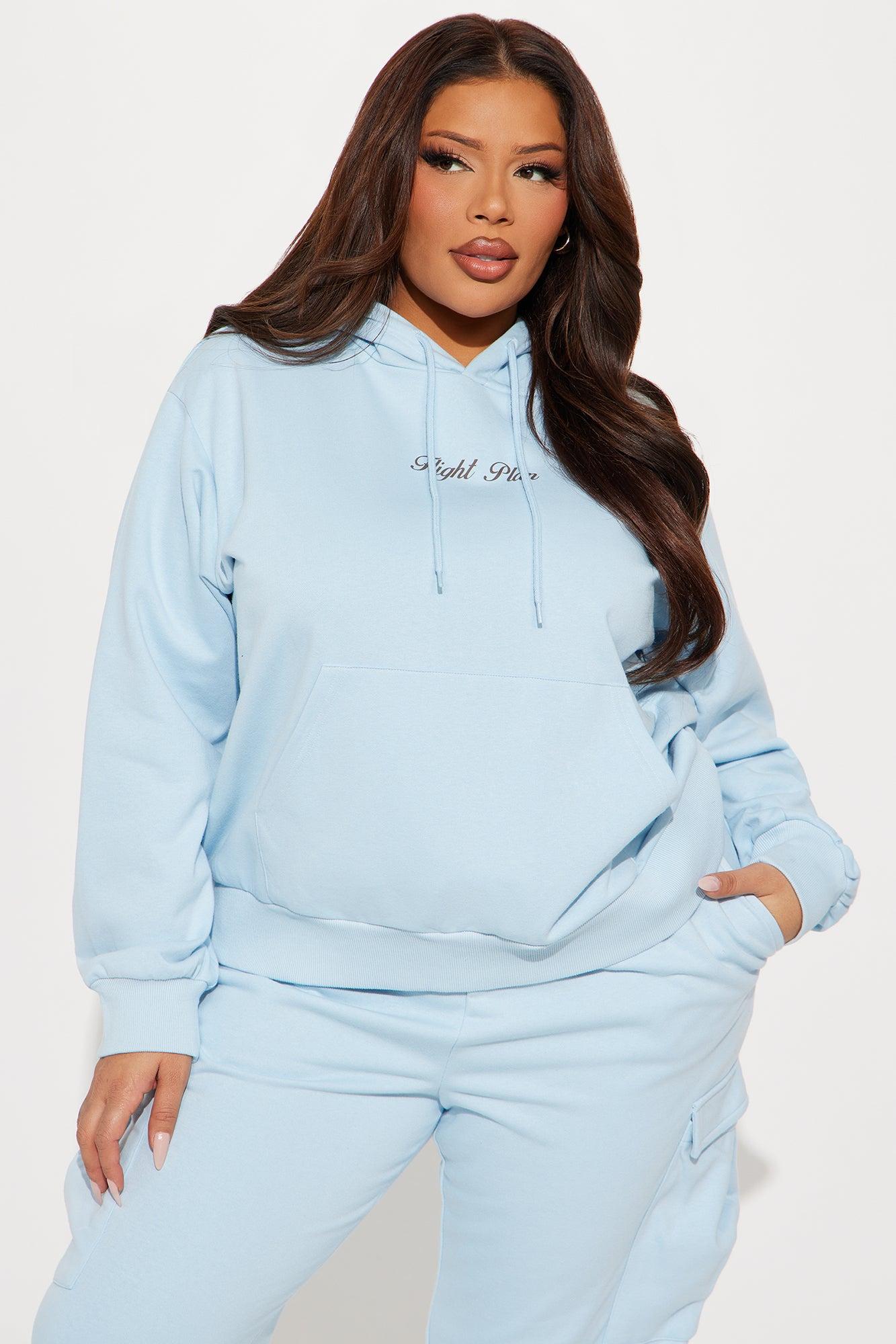 Flight Plan Sweatsuit Set - Light Blue Product Image