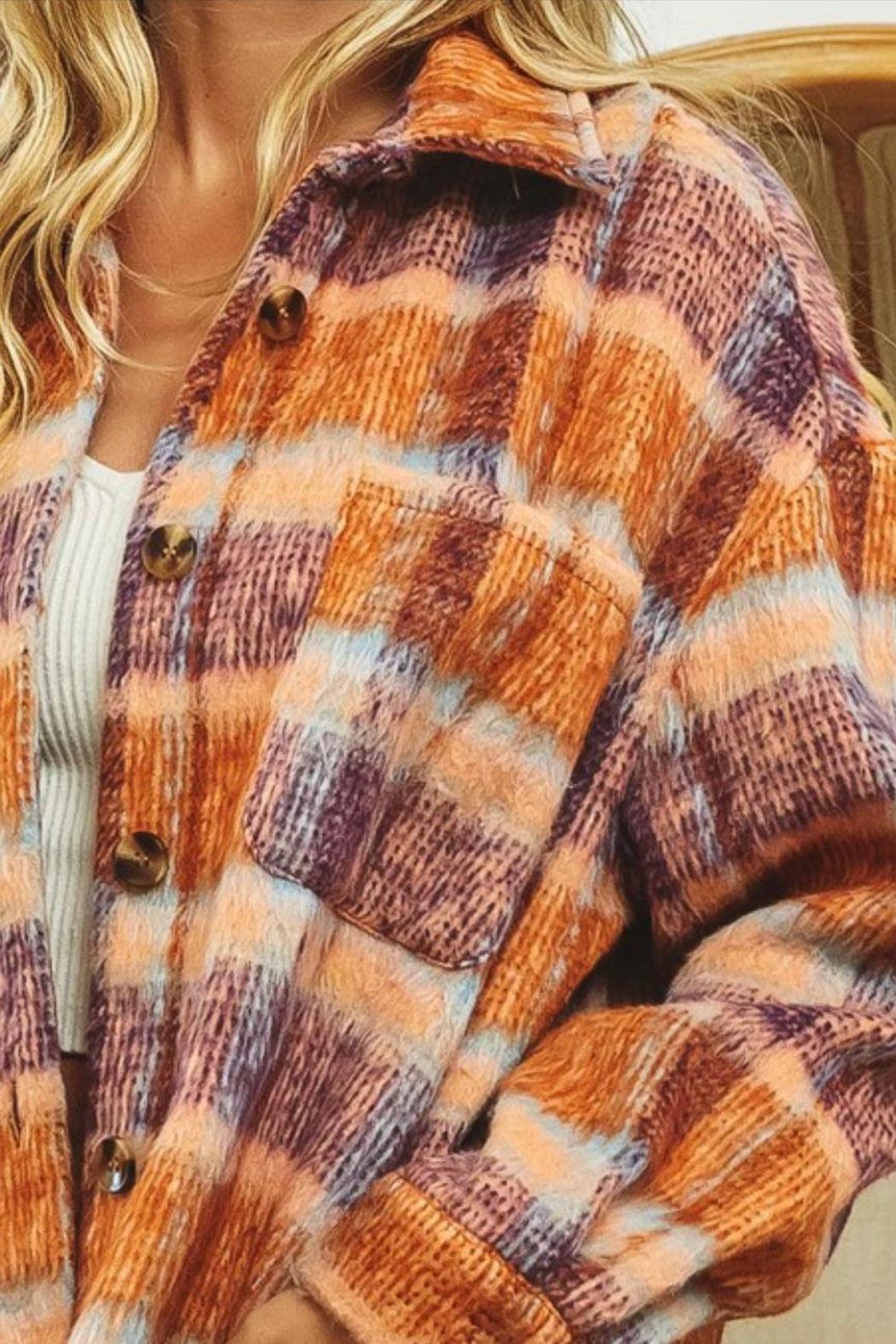 Brushed Plaid Shacket Product Image