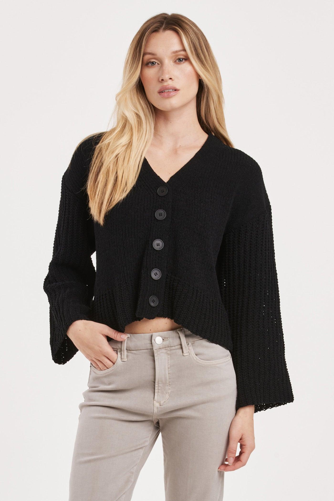 Samira Bell Sleeve Chunky Crop Cardigan Product Image