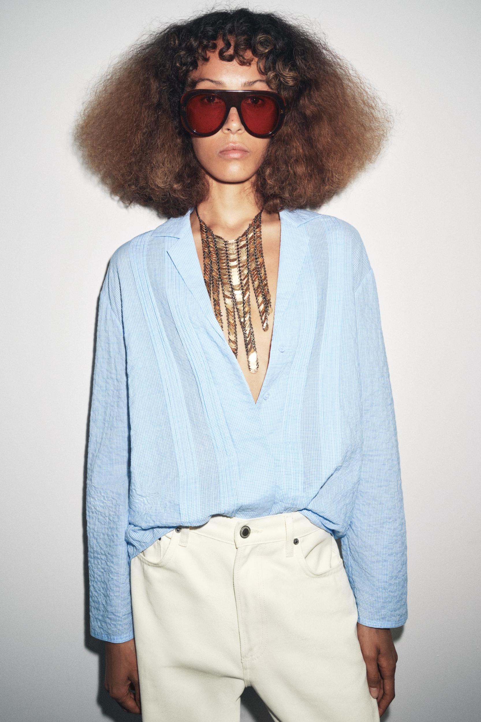 ZW COLLECTION TEXTURED OVERSIZED SHIRT Product Image