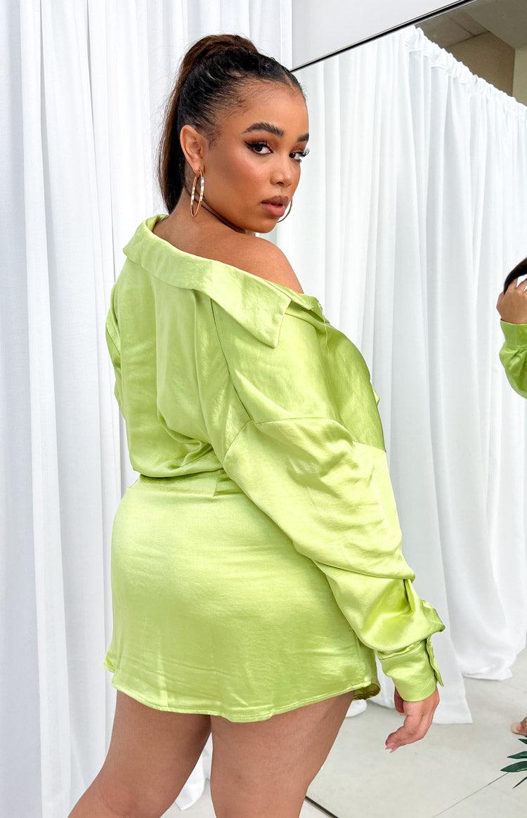 Deeper Water Mini Dress Green Product Image