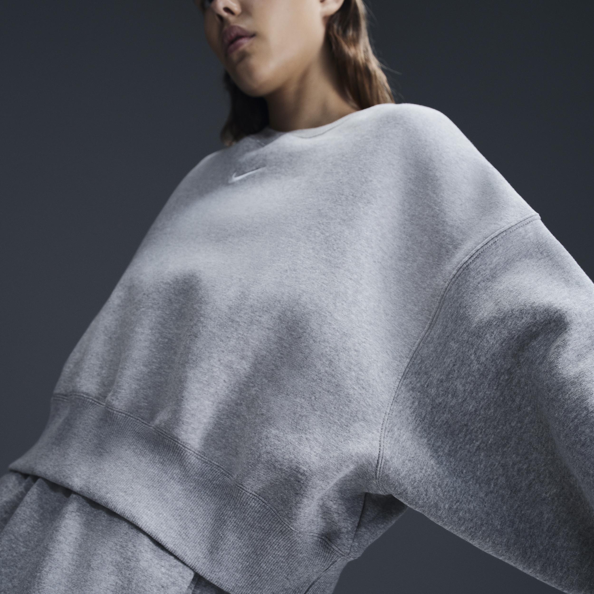 Nike Womens Nike NSW Style Fleece Crew OOS - Womens Sail/Celestine Blue Product Image