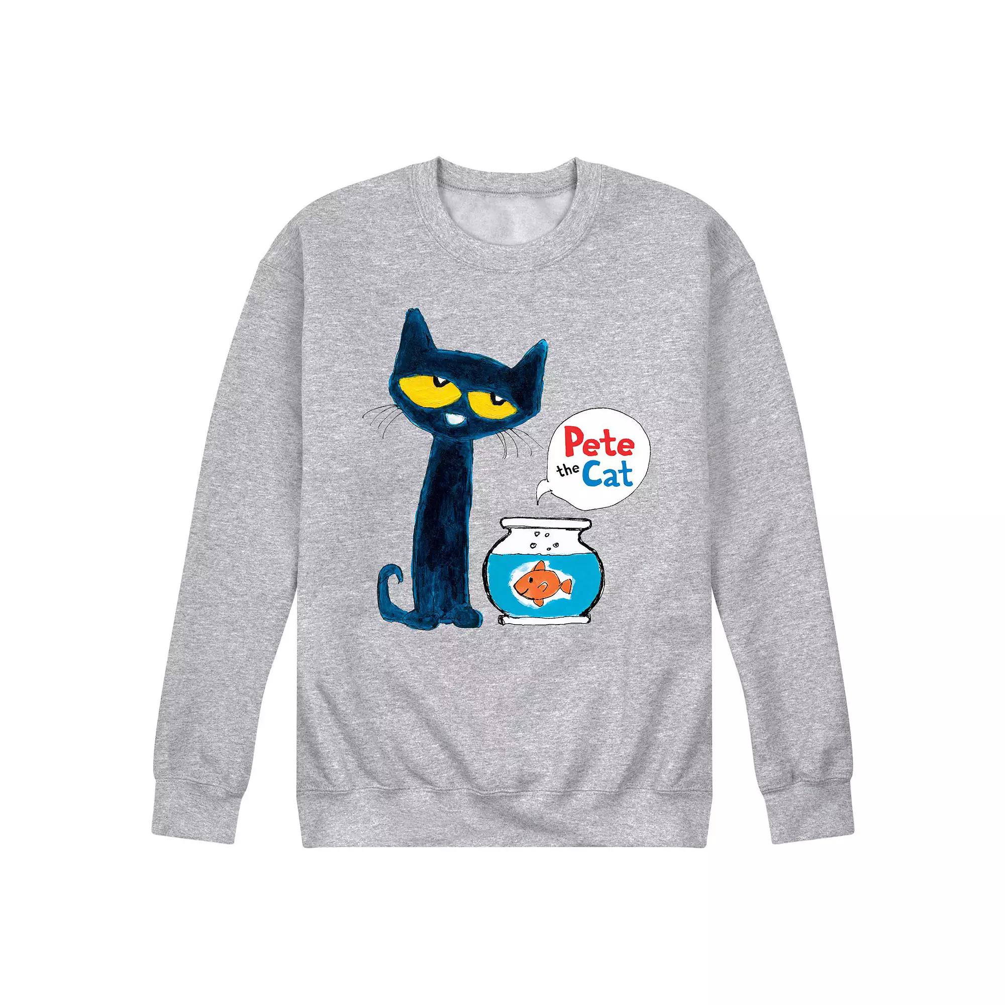Men's Pete the Cat Pete and Goldfish Fleece Sweatshirt,  Product Image