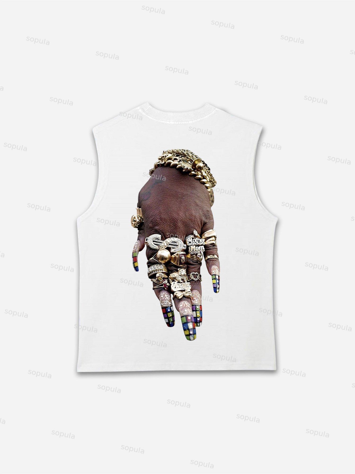 Oversized Get Rich Money Portrait Print Cropped T-shirt Product Image