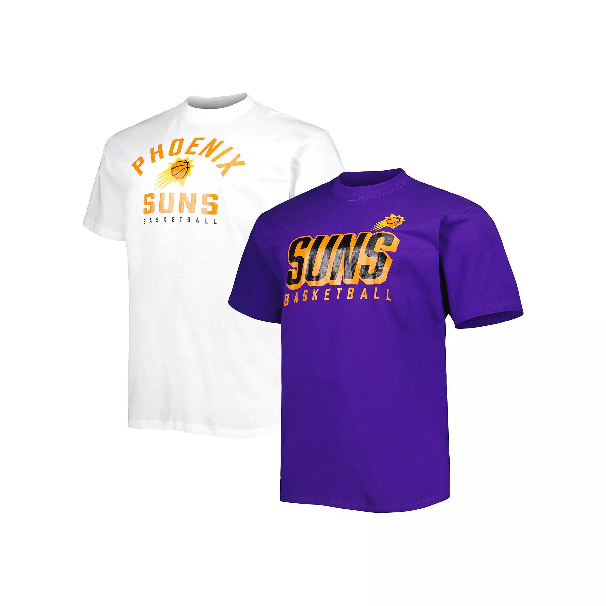Men's Fanatics Branded Purple/White Phoenix Suns Big & Tall Two-Pack T-Shirt Set,  Product Image