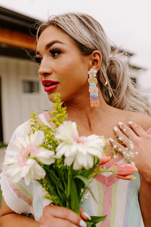 Happy Easter Beaded Earrings Product Image