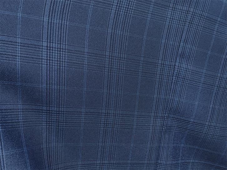 Renaissance Collection - Regular Fit Glen Plaid 3 Piece Suit Oxford Blue Product Image
