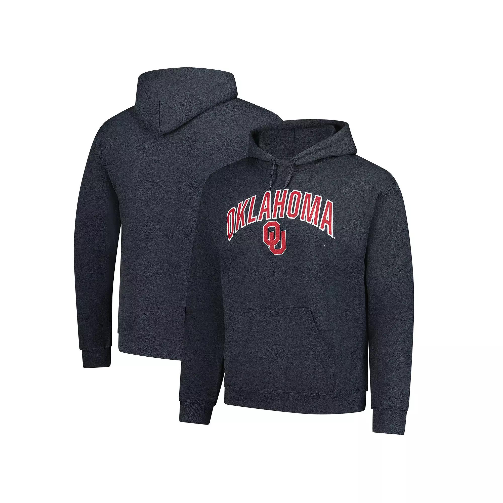 Men's Heather Charcoal Oklahoma Sooners Fleece Pullover Hoodie, Size: XXL Product Image