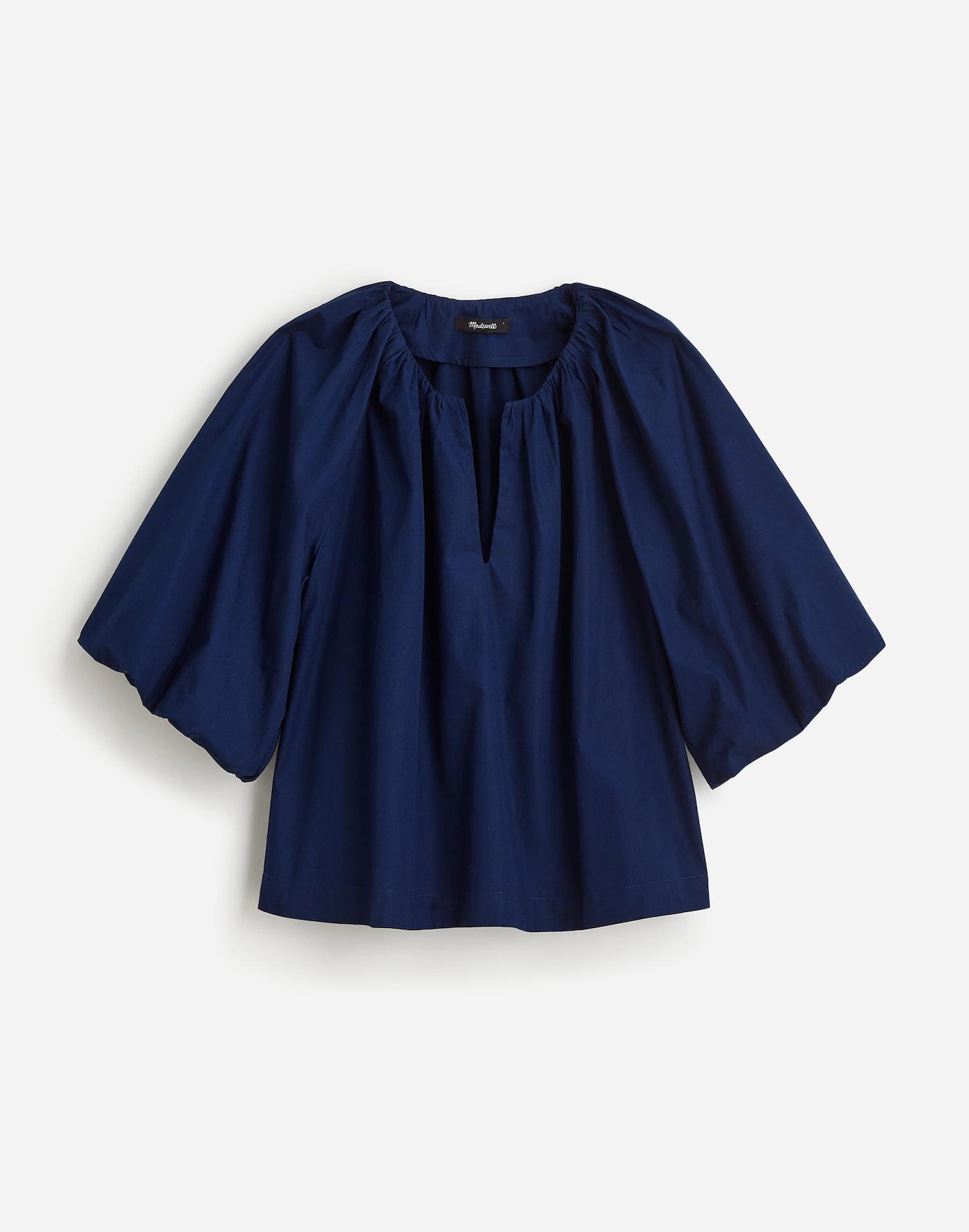 Bubble-Sleeve Top in Poplin Product Image