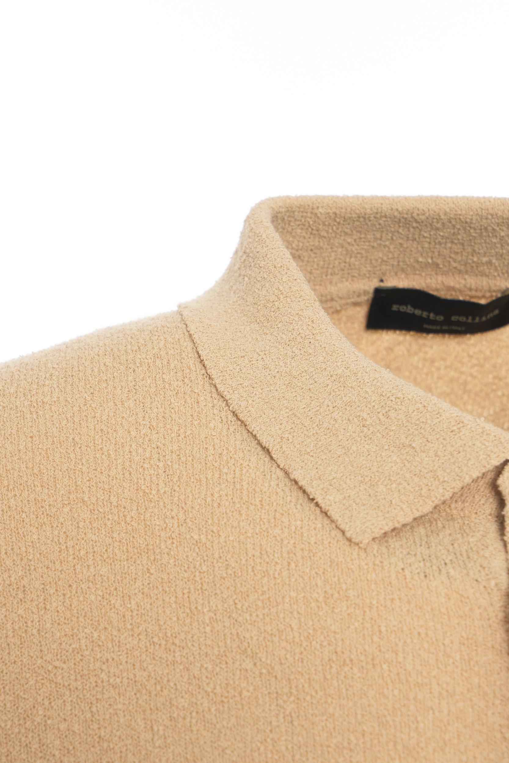 Textured knit polo shirt Product Image