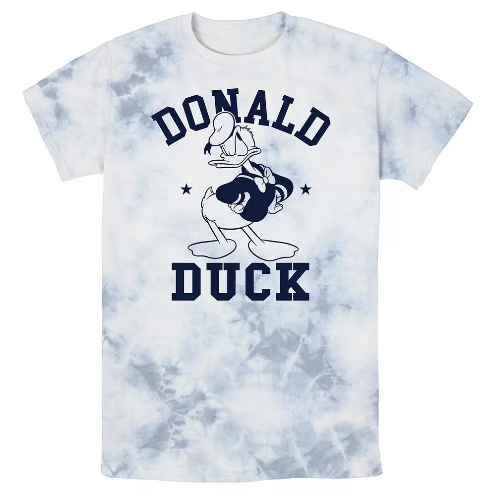 Men's Disney Donald Duck Retro Stamp Portrait Wash Tee, Size: Medium, White Blue Product Image