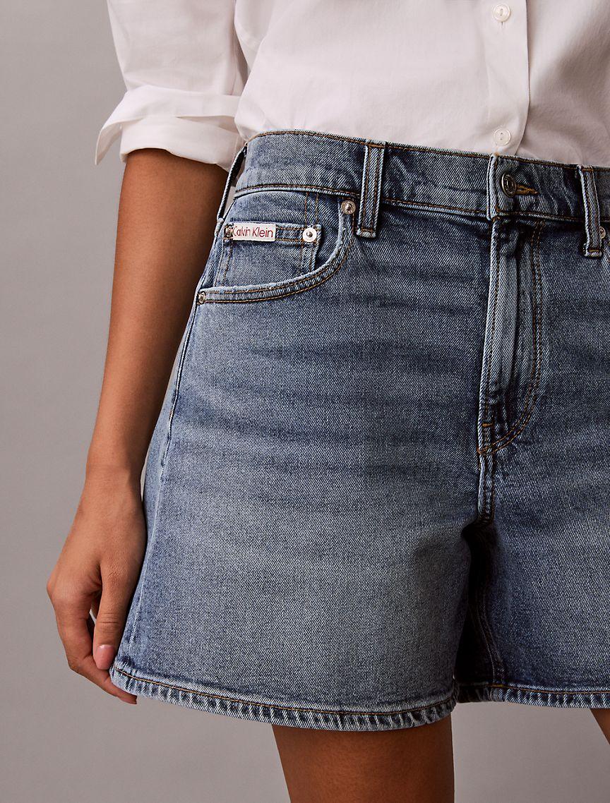 Denim A-Line Shorts Product Image