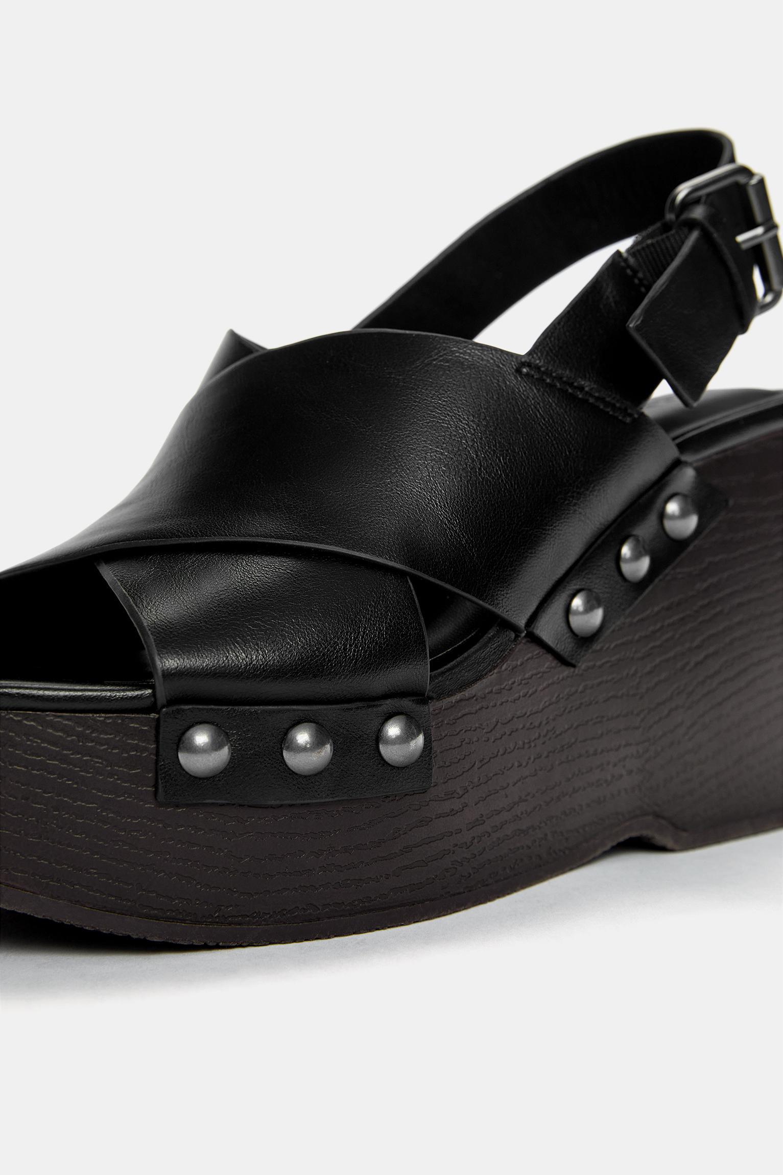 Studded wedge sandals Product Image