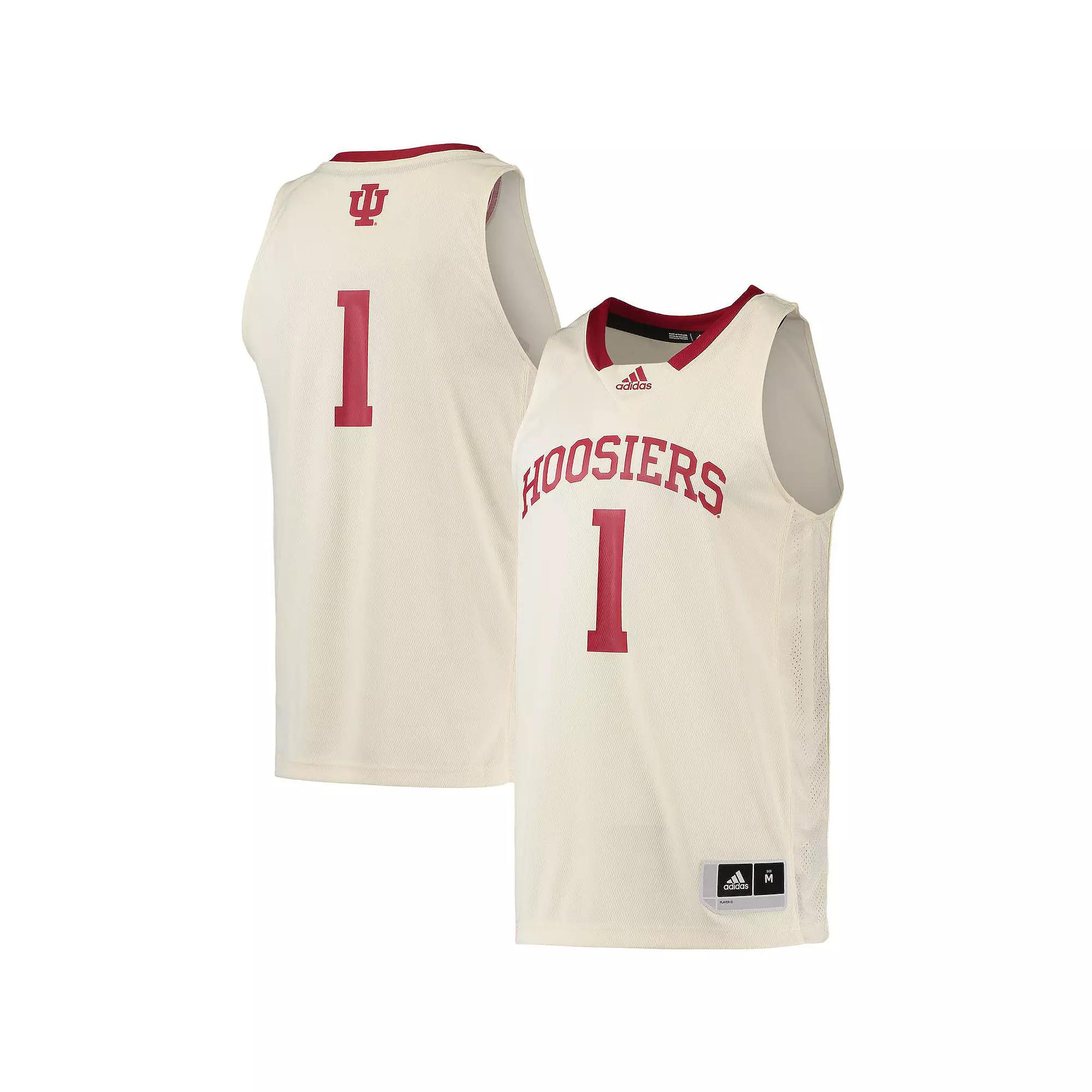 Men's adidas #1 Cream Indiana Hoosiers Swingman Basketball Jersey,  Product Image