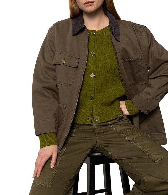 Sanctuary Spread Corduroy Collar Long Sleeve Barn Jacket Product Image