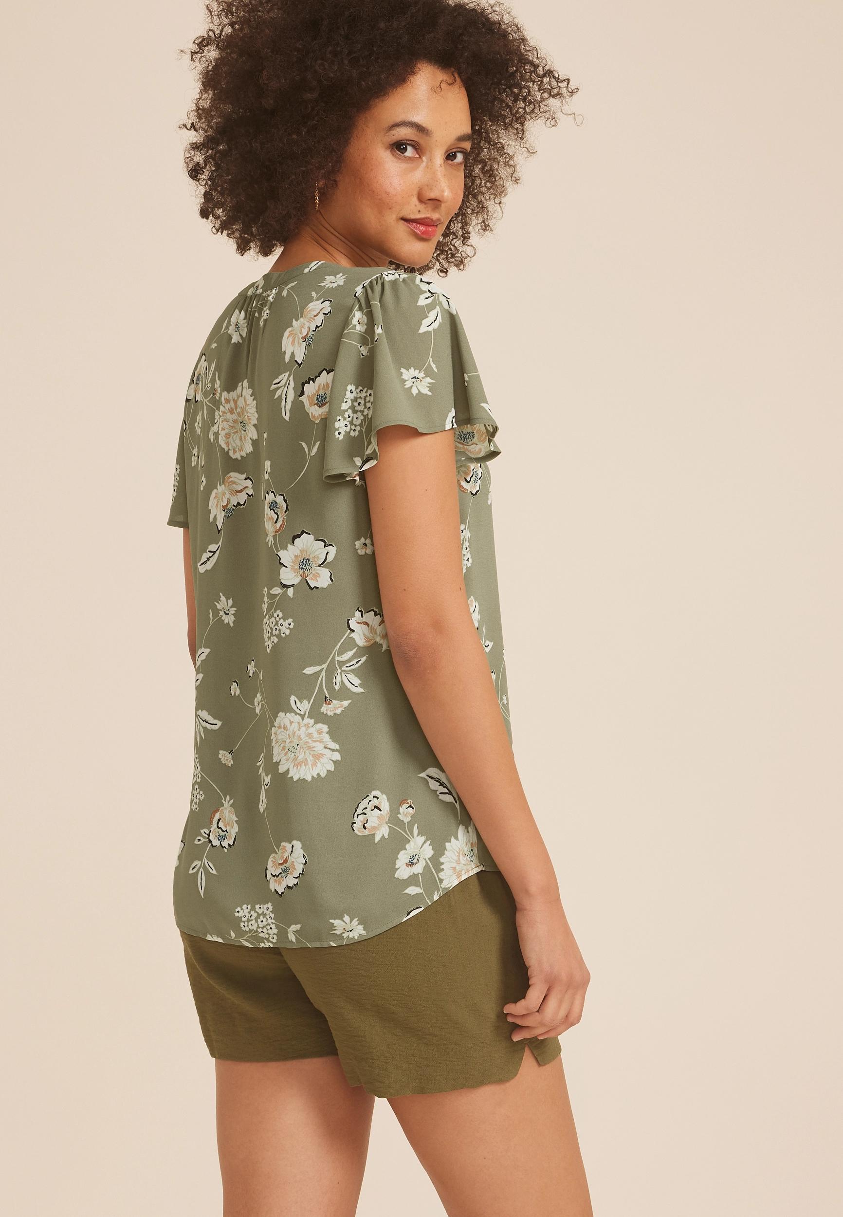 Atwood Flutter Sleeve Blouse Product Image