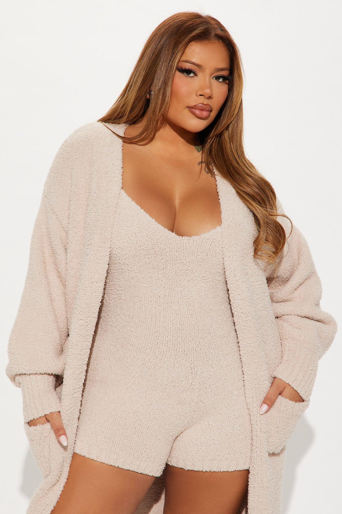 Living In It 2 Piece Romper Set - Taupe Product Image