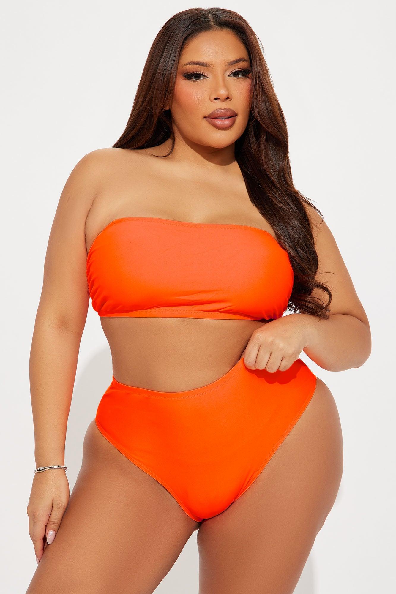 Maui Mix And Match High Cut Cheeky Bikini Bottom - Orange Product Image