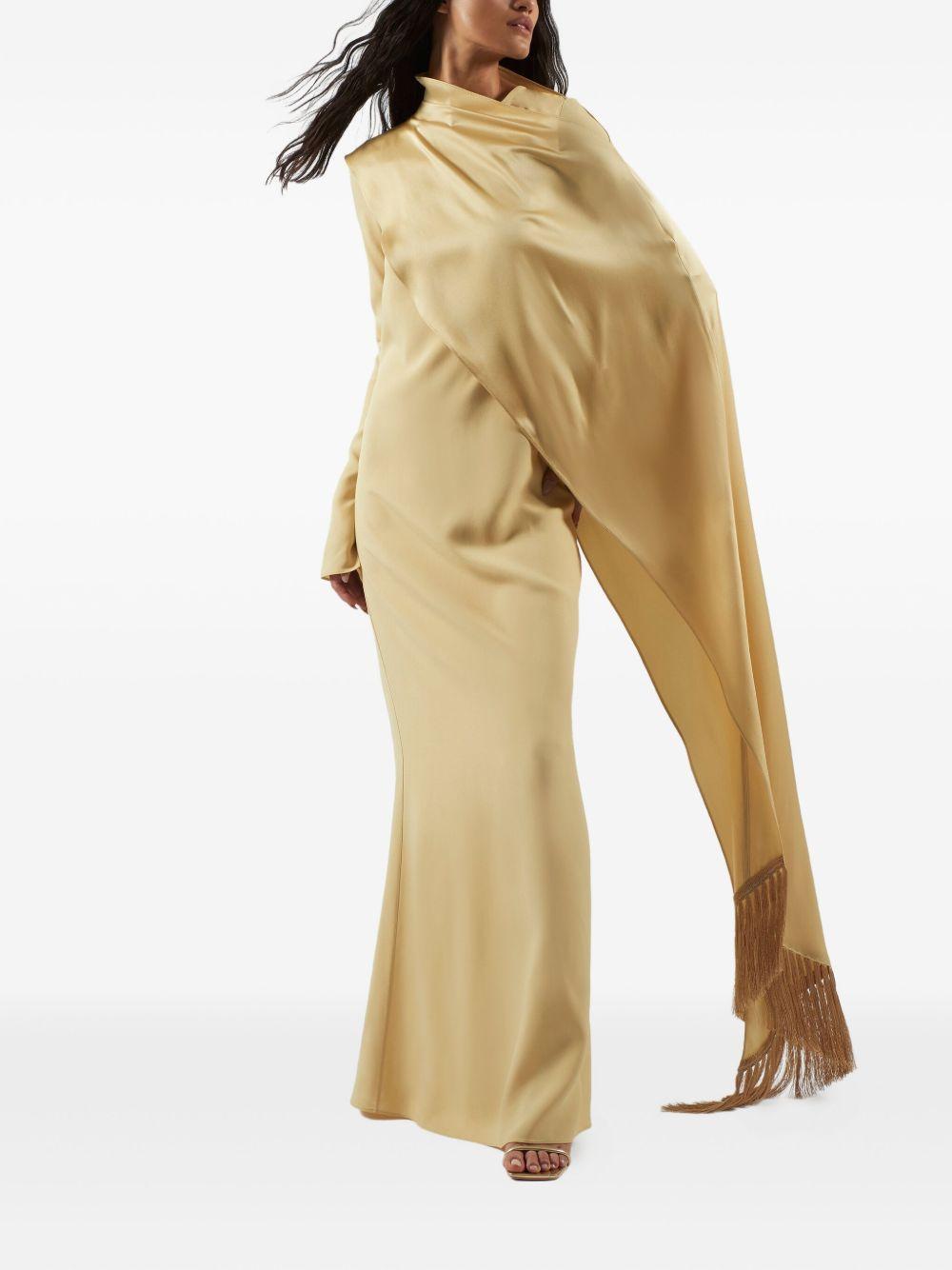 Mounia draped fringe maxi dress Product Image