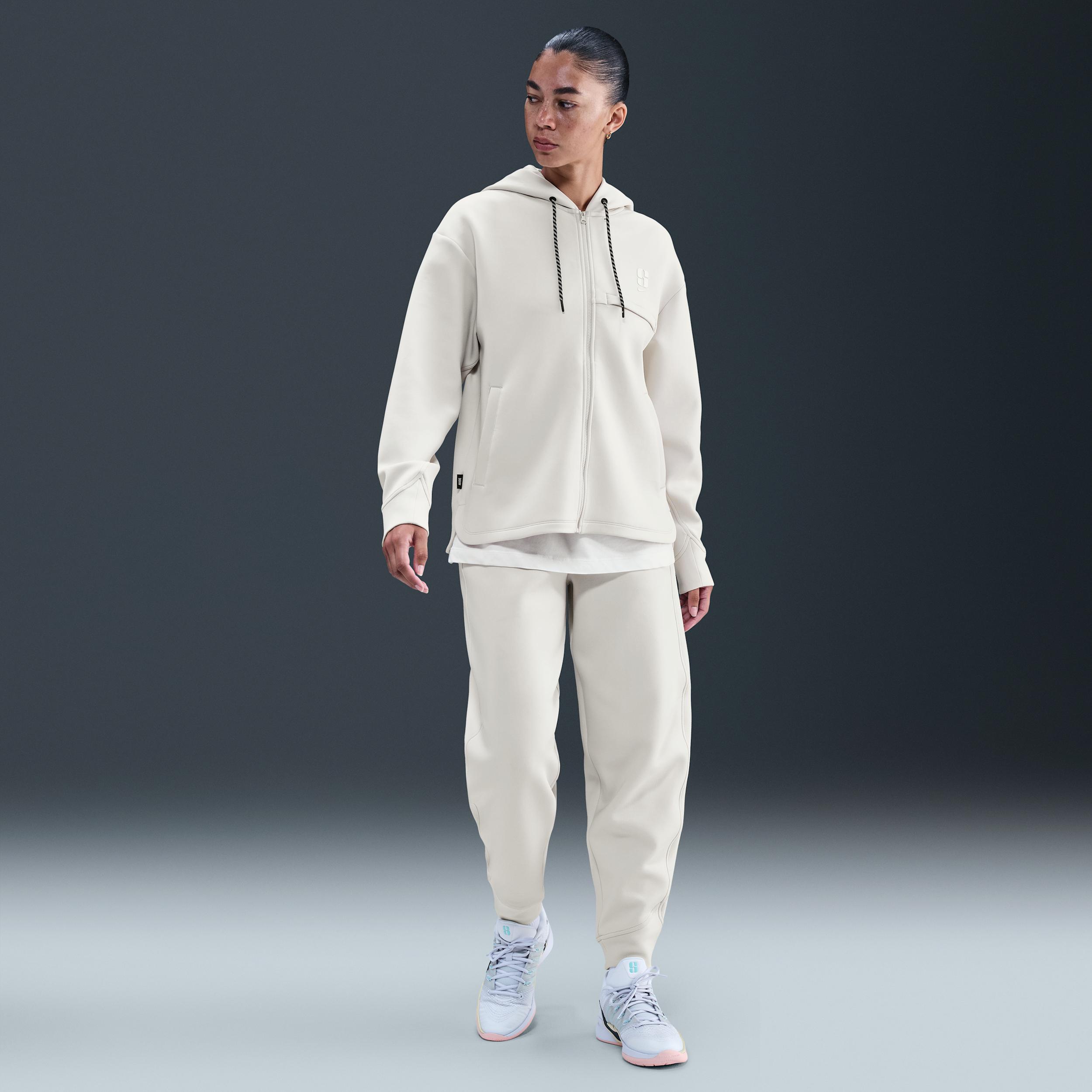 Nike Womens Sabrina Dri-FIT Loose Full-Zip Basketball Hoodie | IH3916-104 Product Image