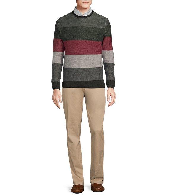 Cremieux Blue Label Stripe Jacquard Wool Sweater Product Image