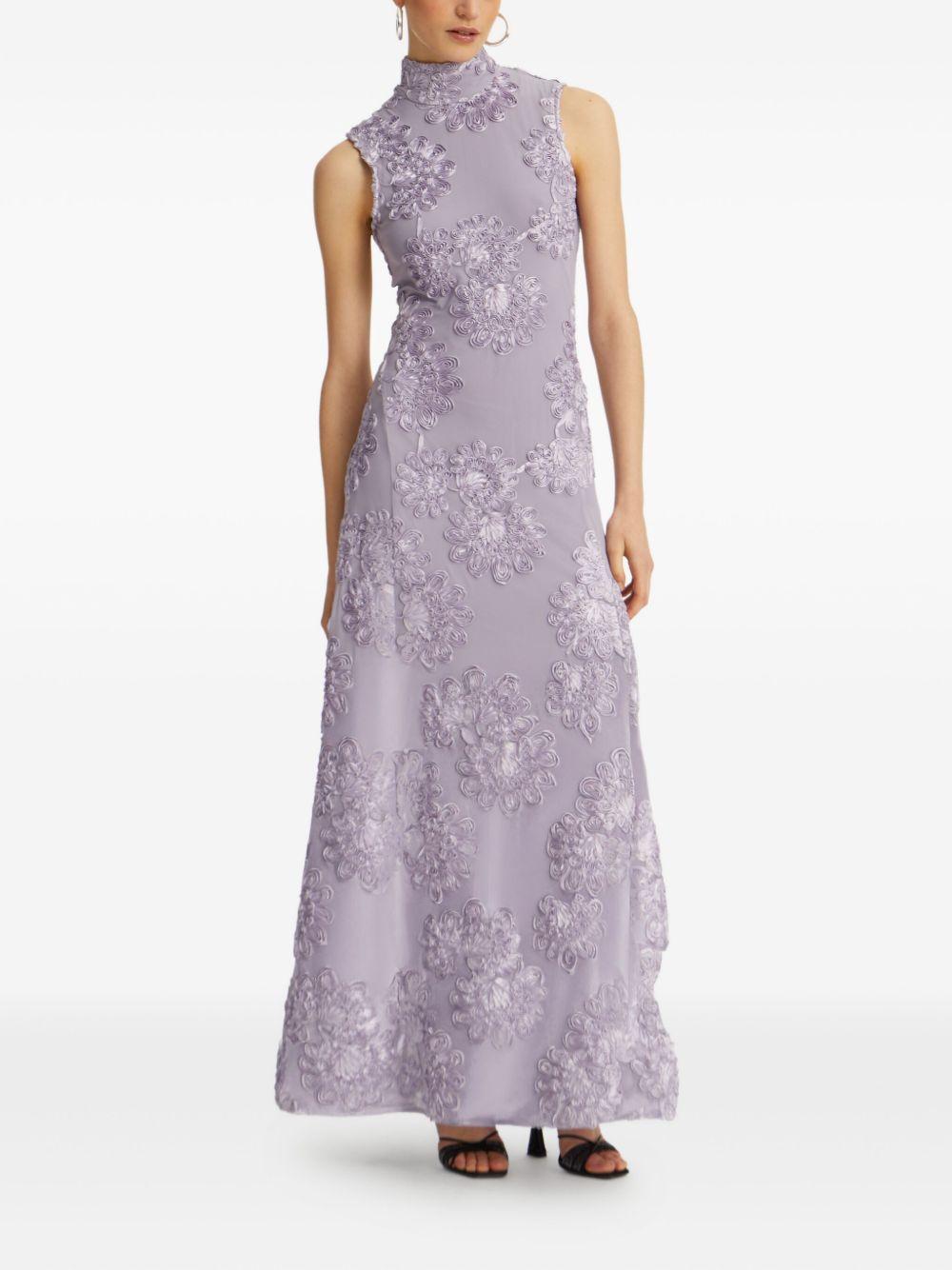 floral-mesh maxi dress Product Image
