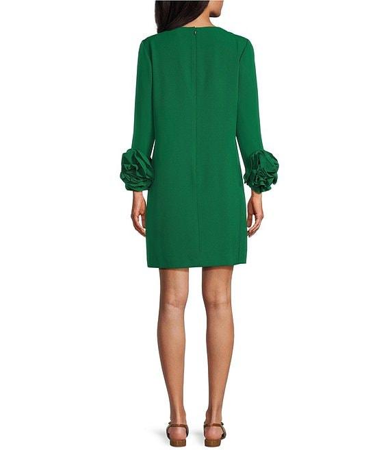 Preston & York Valentine Long Sleeve Ruffle Crepe Dress Product Image
