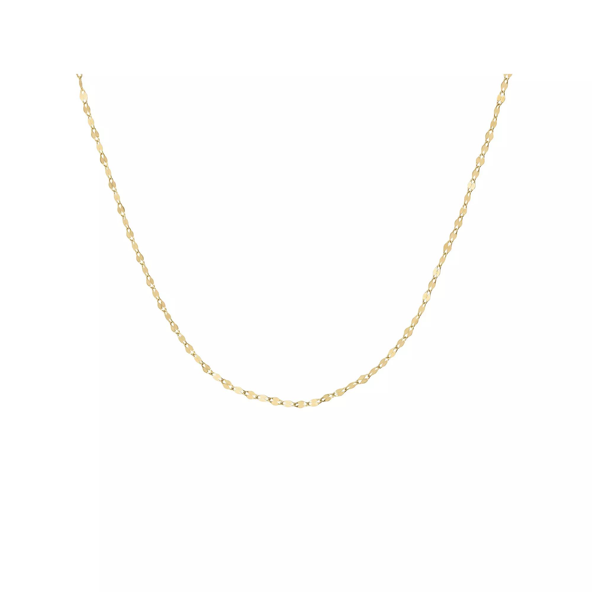 10k Gold Mirror Pendant Chain Necklace, Women's, Size: 18", 14k Gold Product Image