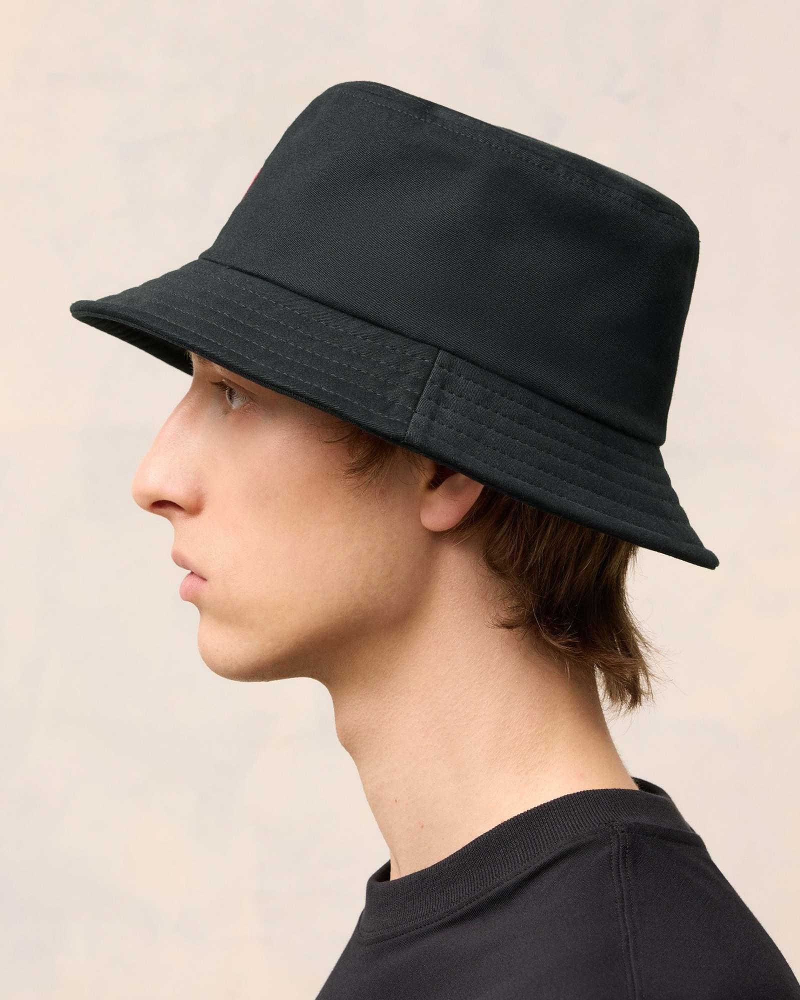 AMI ALEXANDRE MATTIUSSI Ami Paris Ami Paris De Coeur Cotton Bucket Hat In Black Product Image