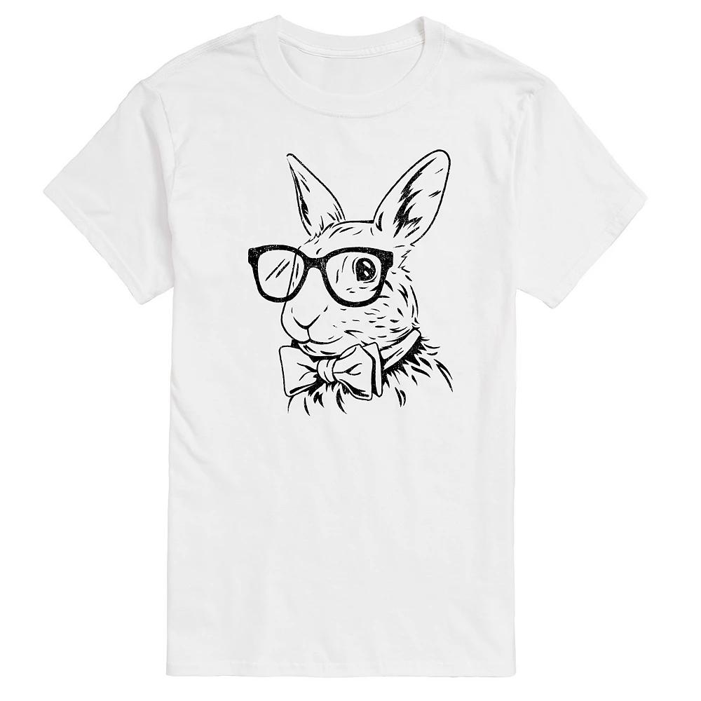 Men's Bunny Bow Tie Graphic Tee,  Product Image
