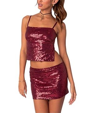 Edikted Cosmo Open Back Sequin Top Product Image