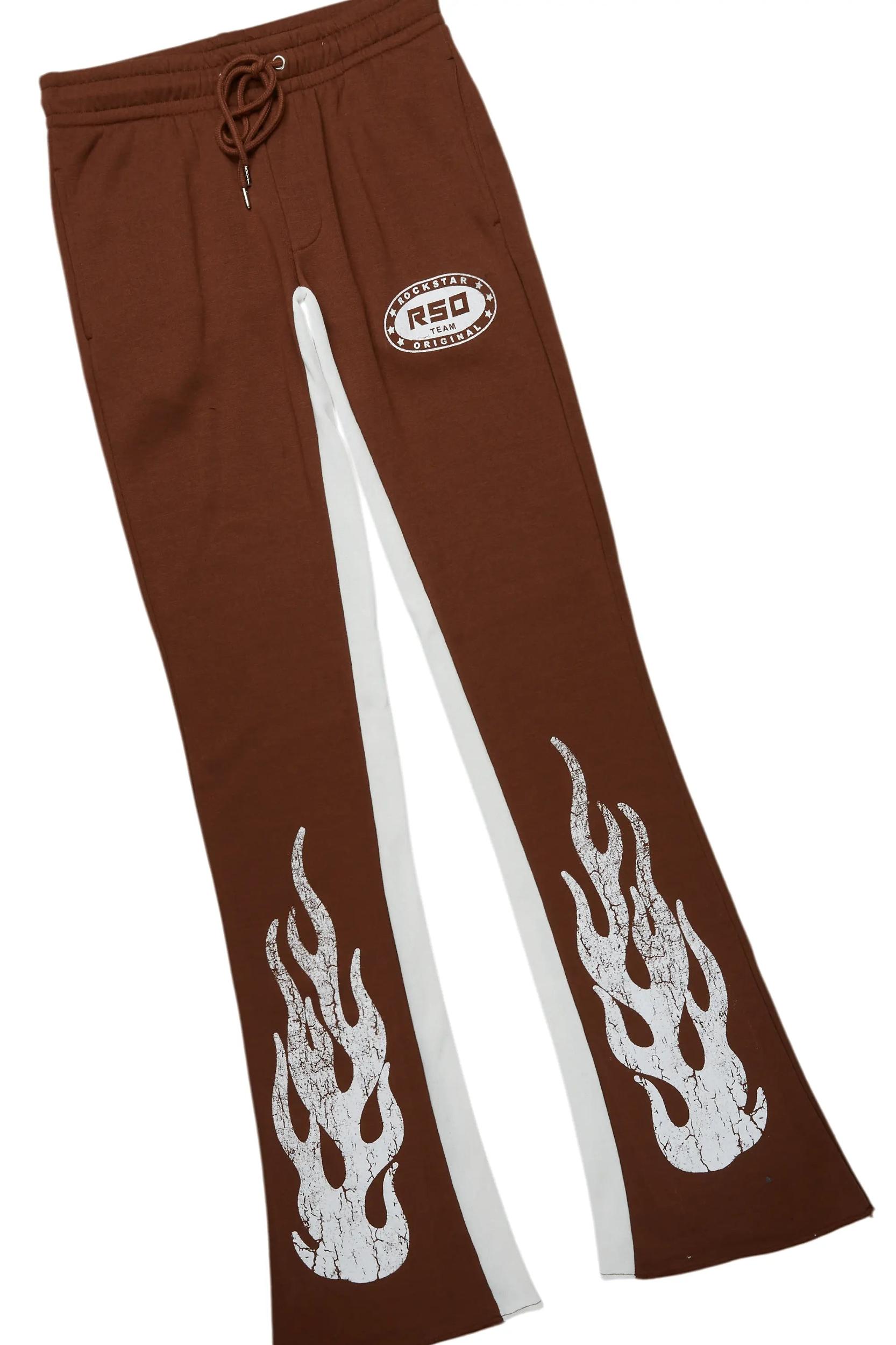 Amos Brown Hoodie/Baggy Track Pant Set Male Product Image