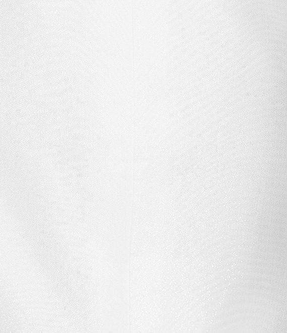 Alex Evenings 3/4 Illusion Sleeve Portrait Collar Tie Waist Organza Blouse Product Image