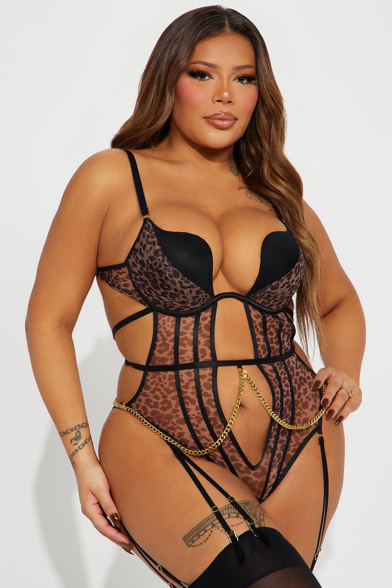 Playfully Wild Mesh Teddy - Leopard Product Image