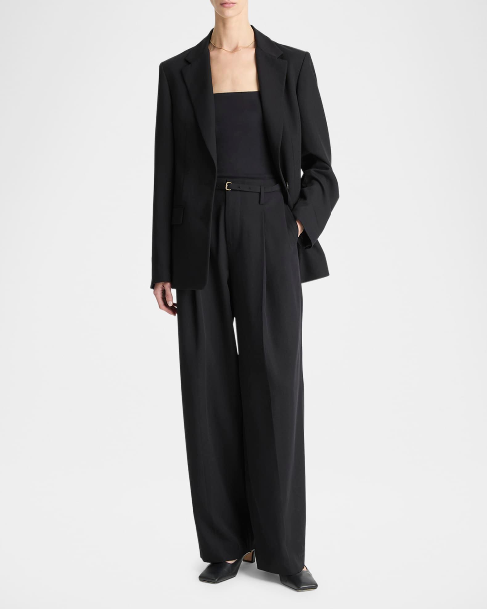 High-Rise Pleated Trousers Product Image