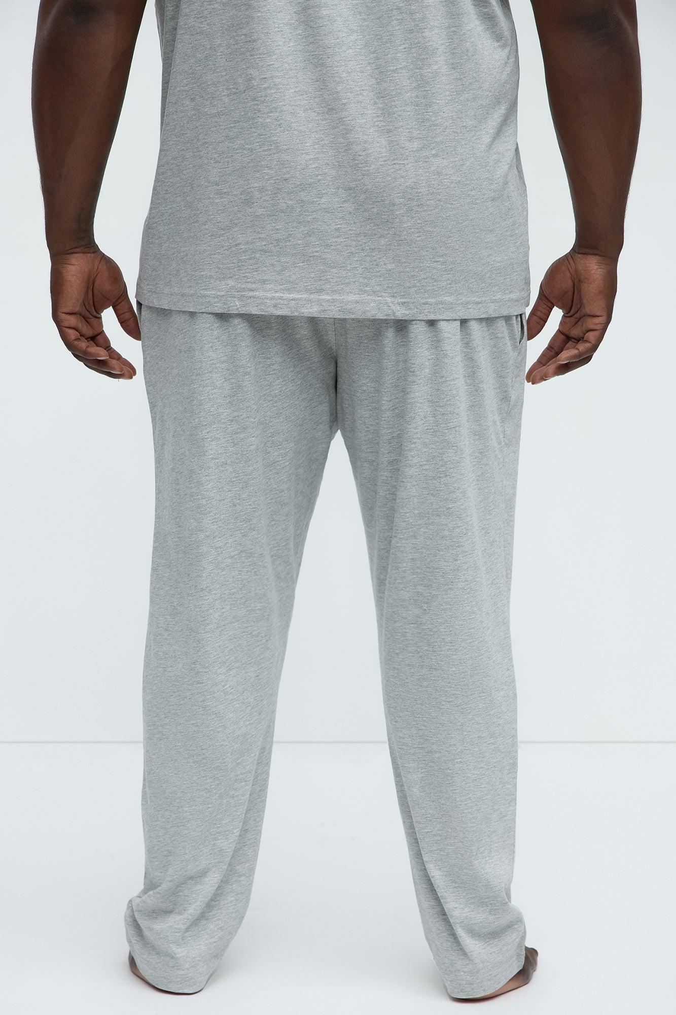 Essential Cotton Lounge Pants - Heather Grey Product Image