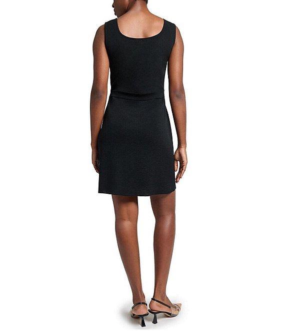 Ming Wang Knit Scoop Neck Sleeveless Sheath Dress Product Image