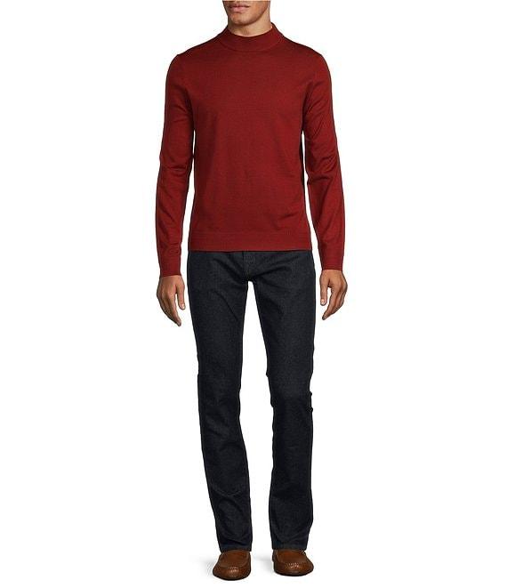 Murano Solid Performance Textured Long Sleeve Mock Neck Sweater Product Image