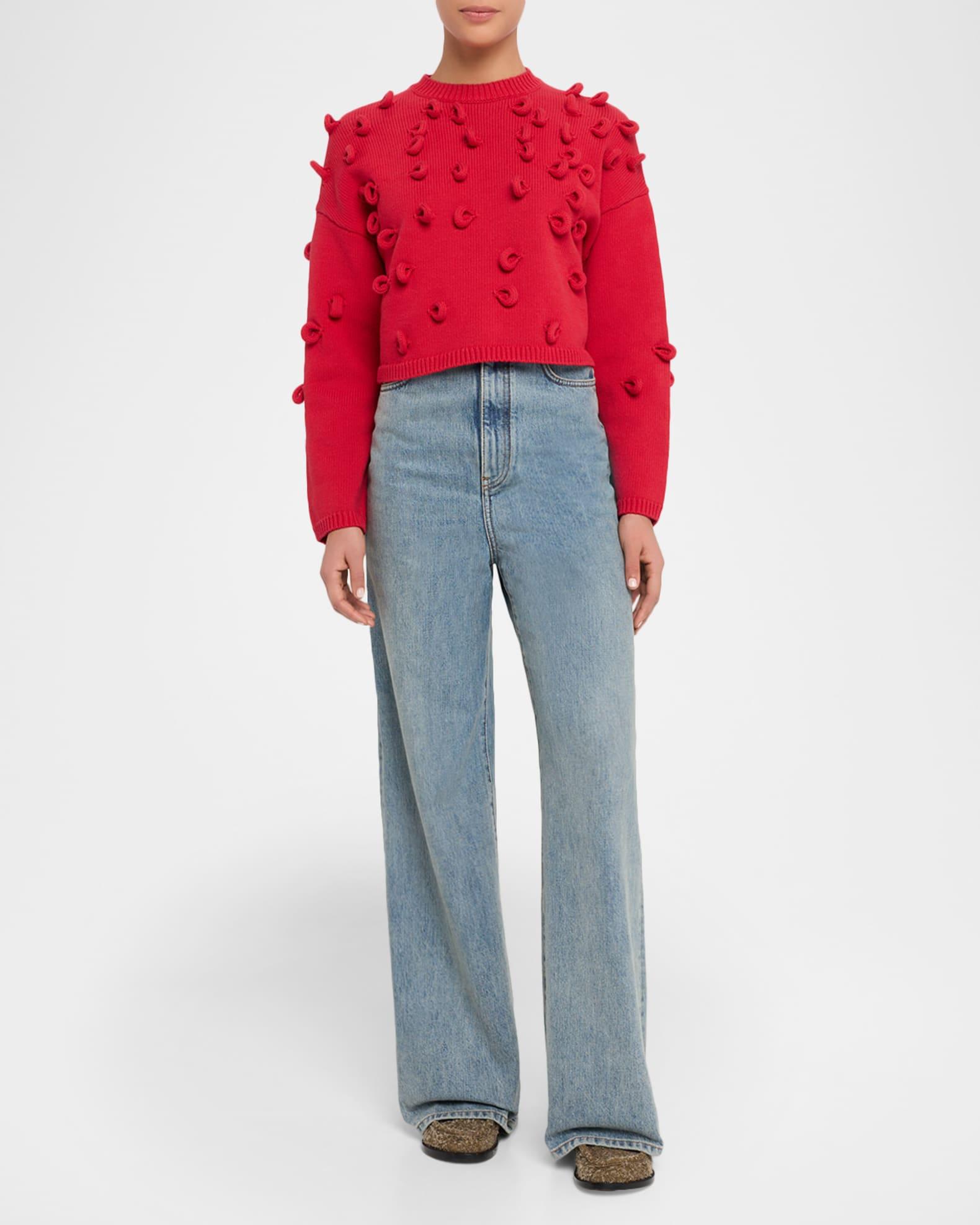 Loop-Embellished Crewneck Sweater Product Image