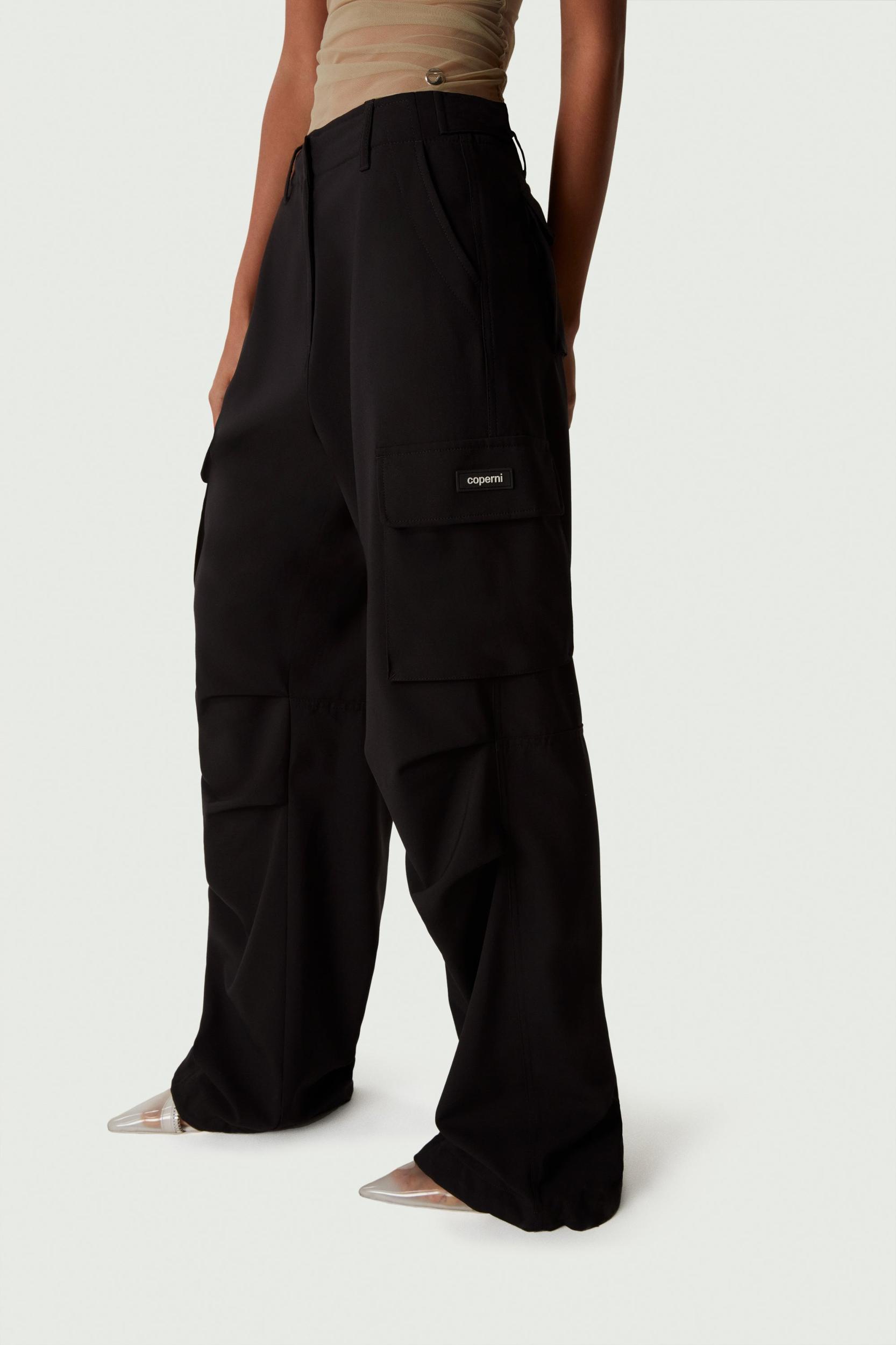 Tailored Wide Leg Cargo Pants Product Image
