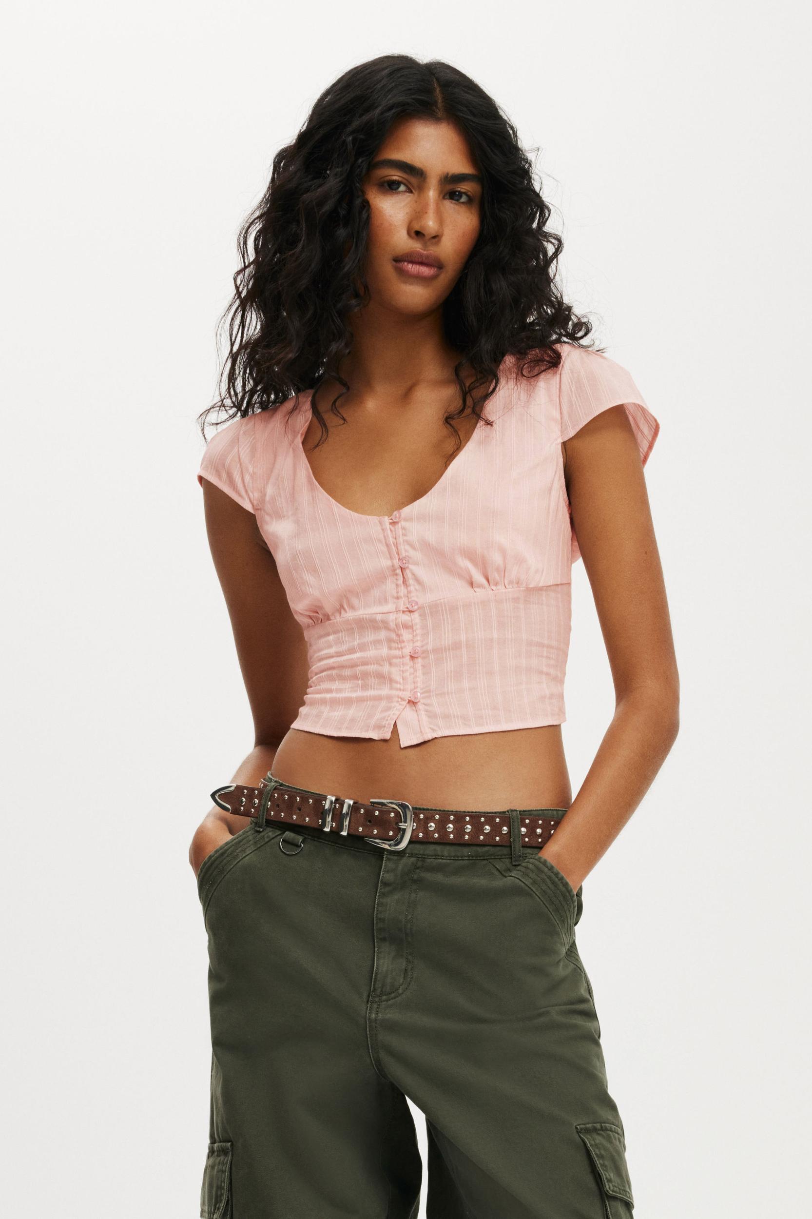 Cap Sleeve Button Through Shirt Product Image