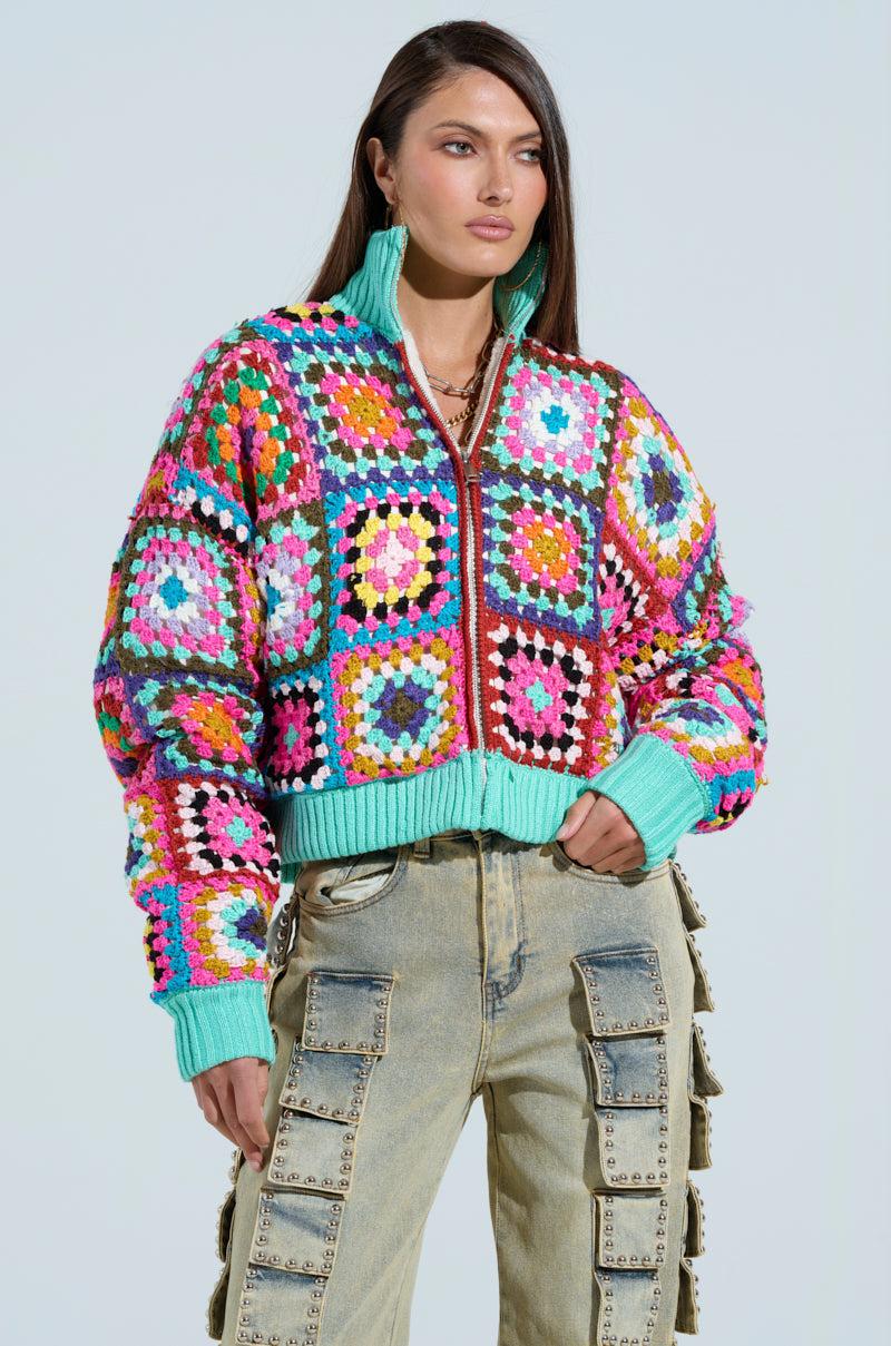AZURRA CROCHET BOMBER Product Image