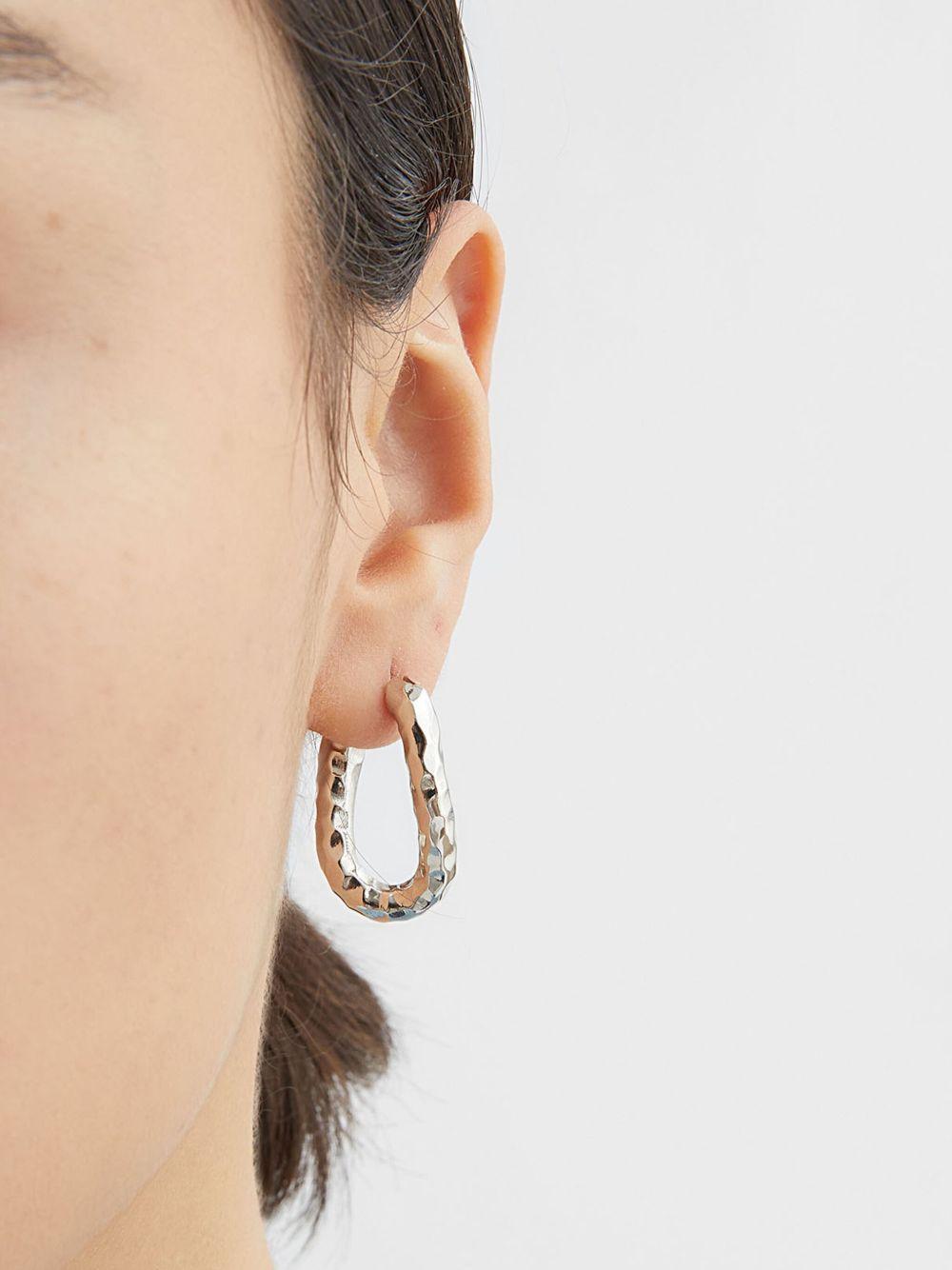 hammered-effect hoop earrings Product Image