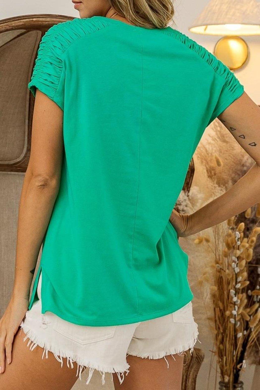 Smocked Shoulder Top Product Image