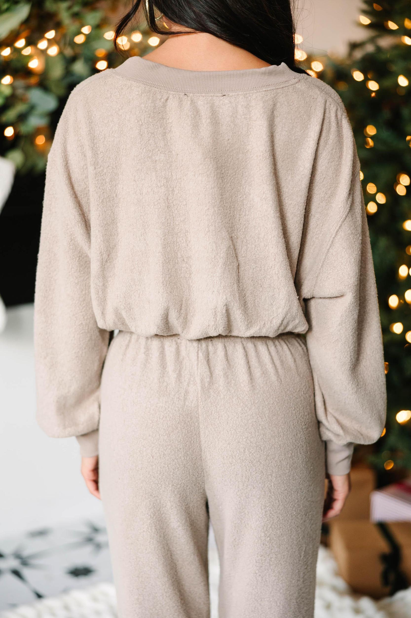 Cozy Habits Mocha Brown Button Down Cardigan Female Product Image