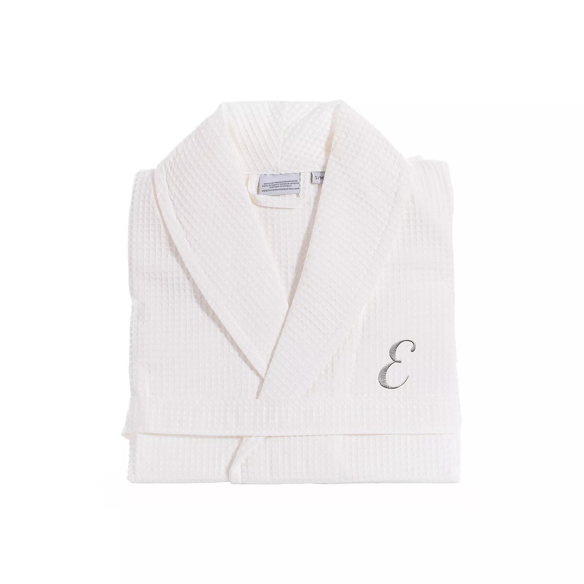 Linum Home Textiles Turkish Cotton Personalized Waffle Weave Bathrobe, Adult Unisex,  Product Image