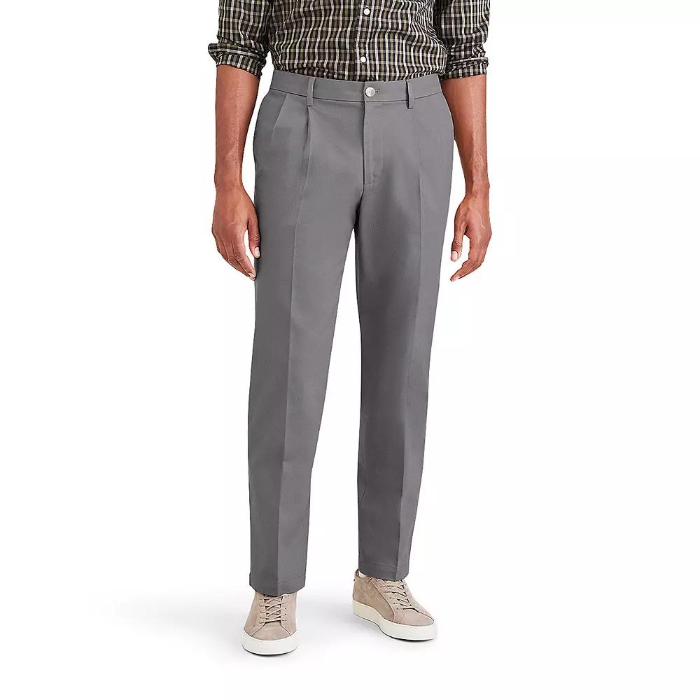 Men's Dockers Signature Iron Free Stain Defender Classic-Fit Khaki Pleated Pants,  Product Image